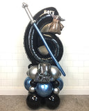 COLLECTION ONLY - Black Number Tower Personalised with a Name