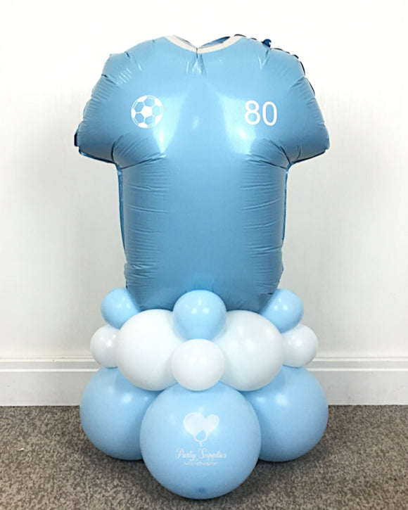 COLLECTION ONLY - Blue & White Personalised Football T-Shirt Tower