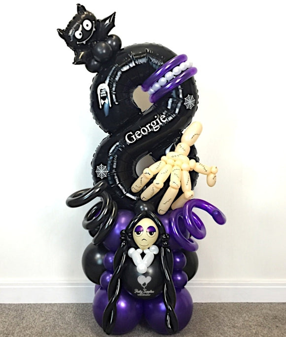 COLLECTION ONLY - Black Single Number Tower Personalised with a Name