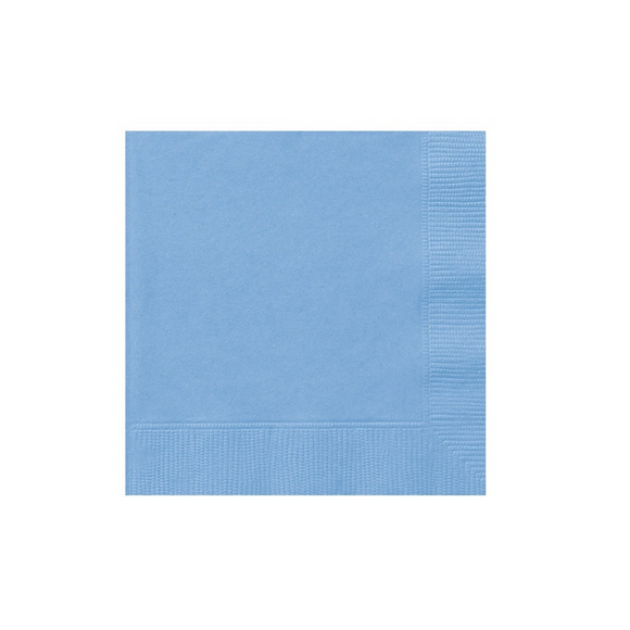 Baby Blue 23cm Paper Beverage Napkin (20/Pk)