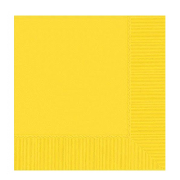Sunshine Yellow 33cm Paper Luncheon Napkin (20/Pk)