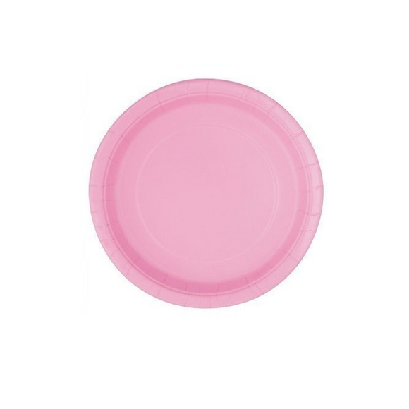 Baby Pink Paper Plate 17.7cm