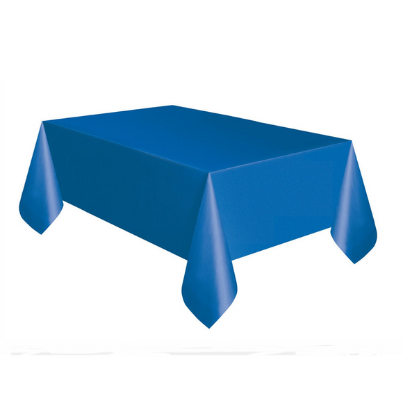 Royal Blue Plastic Oblong Tablecloth 2.37Mtr x 2.74Mtr