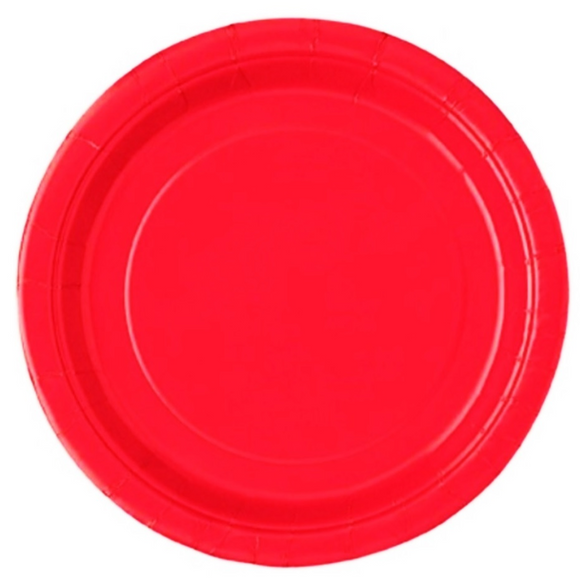 Apple Red 22.8 cm Paper Plate (8/Pk)