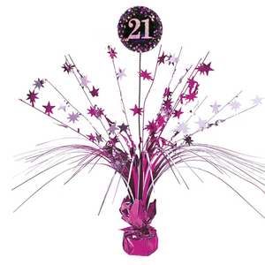 Pink Celebration 21st Birthday Spray Centerpiece