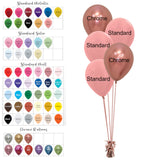 COLLECTION ONLY - 5 Balloon Cluster - 3 Standard & 2 Chrome - COLOURS TO BE ADVISED BY CUSTOMER