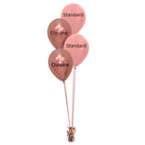 COLLECTION ONLY - 4 Balloon Cluster - 2 Standard & 2 Chrome - COLOURS TO BE ADVISED BY CUSTOMER