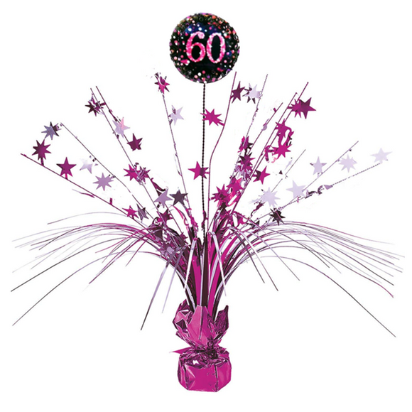 Pink Celebration 60th Birthday Spray Centerpiece