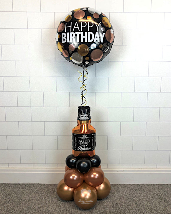 COLLECTION ONLY - AGED TO PERFECTION WHISKY BOTTLE - Table Tower - Standard Foil Balloon