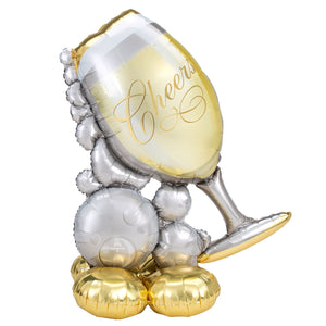 COLLECTION ONLY - Inflated Champagne Glass AirLoonz 51"