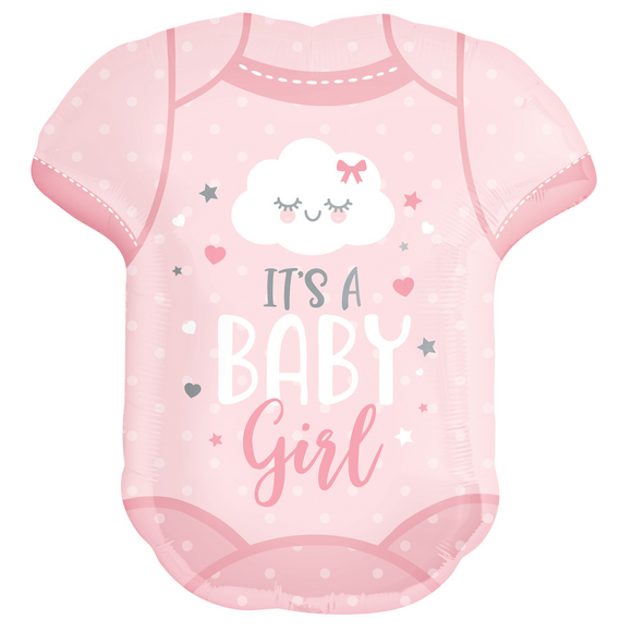 COLLECTION ONLY - 1 It's a Baby Girl Onesie Foil Super Shape 24