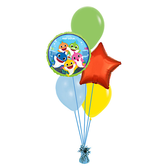 COLLECTION ONLY - Baby Shark 2 Foil & 3 Latex Balloon Bouquet