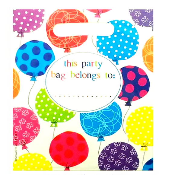 10 Party Balloon's Plastic Party Bags