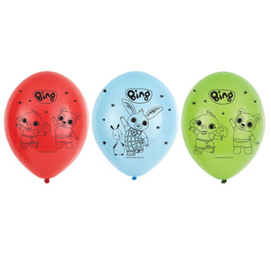 6 Bing Latex Balloons
