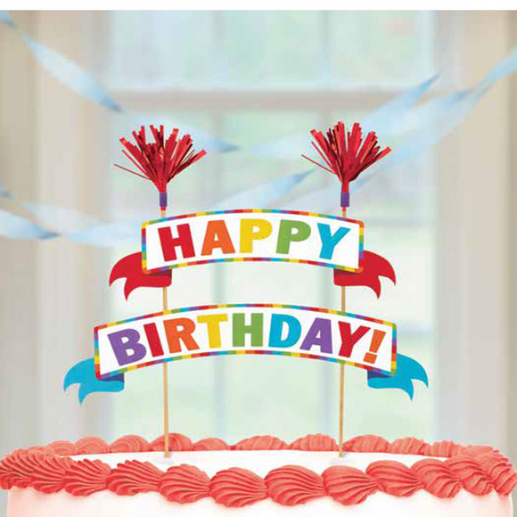 1 Rainbow Happy Birthday Cake Topper