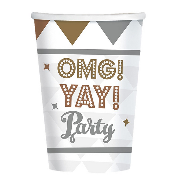 8 Engagement Party Paper Cups 