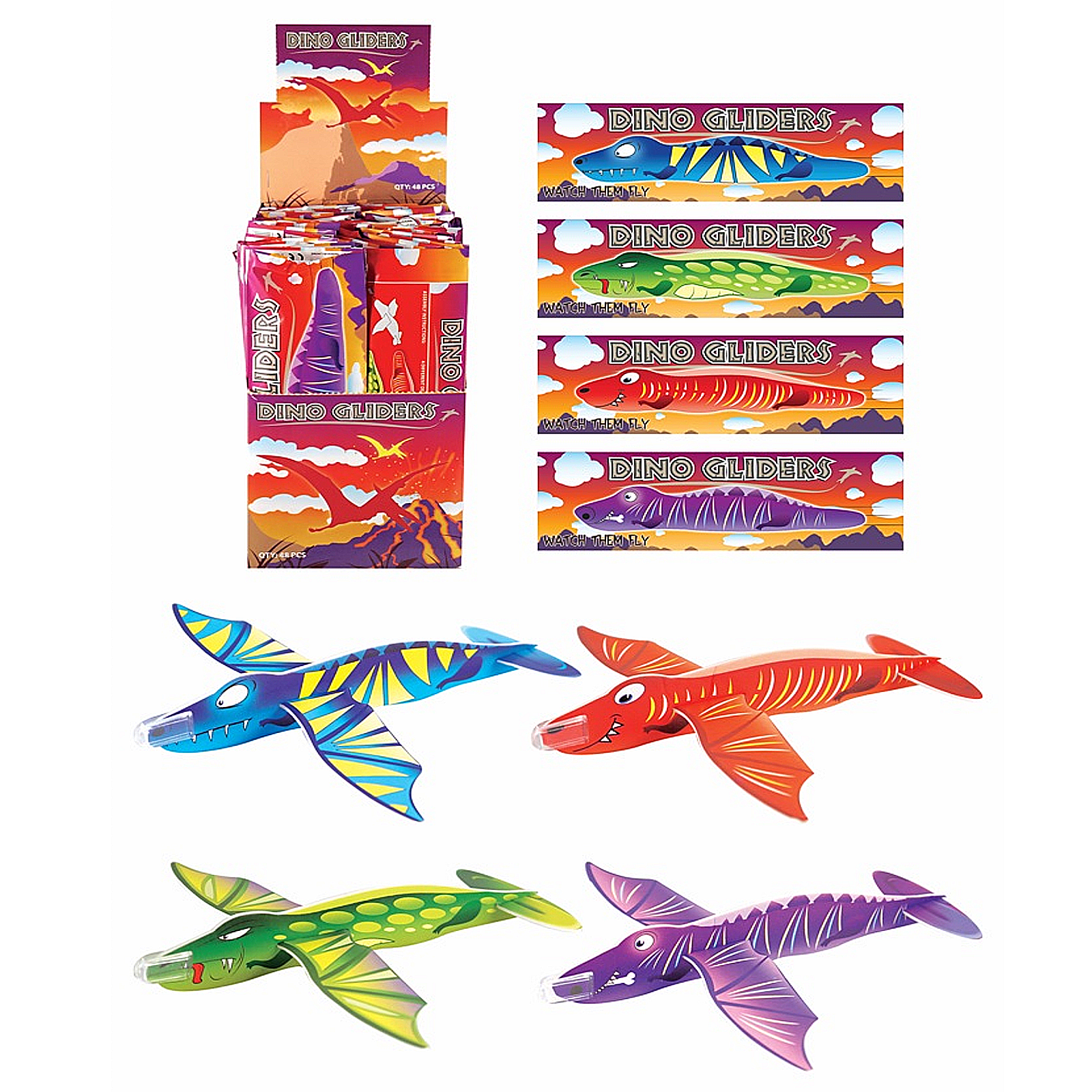Dinosaurs fly on gliders - image created in Dinosaurs fly on gliders - image created in