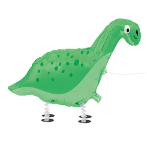 COLLECTION ONLY - Walking Pet Dinosaur 37.25" Foil Balloon Filled with Helium & Dressed with Ribbon