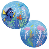 COLLECTION ONLY - 1 Finding Dory Orbz Balloon Filled with Helium & Dressed with a Balloon Collar, Ribbon & Weight