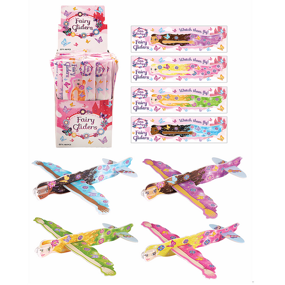 Bulk Buy Full Box of 48 Girls Fairy Gliders