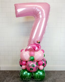 COLLECTION ONLY - FLAMINGO Baby Pink Number Tower