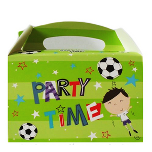 6 Children's Party Food Box Football Design