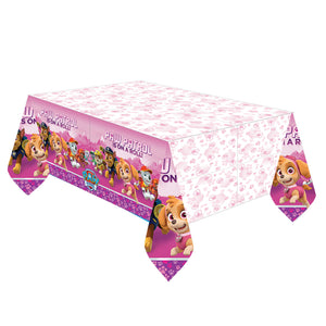 1 Pink Paw Patrol Plastic Tablecloth 1.8 Meter x 1.2 Meter