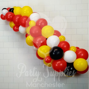 COLLECTION ONLY - Red, Black, White & Yellow Organic Garland