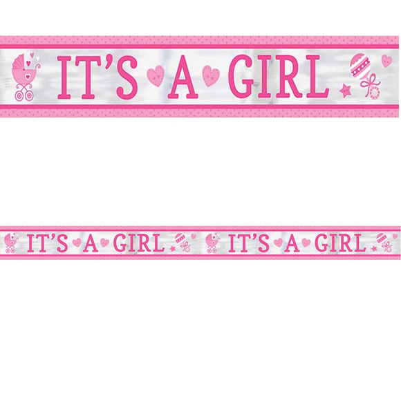 It's A Girl Foil Banner 