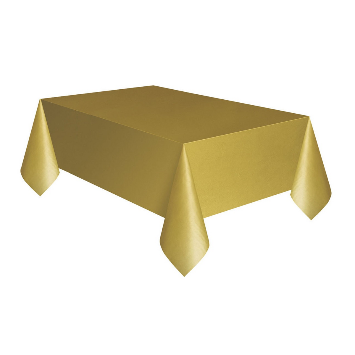 Gold Plastic Oblong Tablecloth 2.37Mtr x 2.74Mtr Party Supplies
