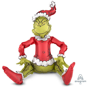 COLLECTION ONLY -  Sitting Grinch Air-Fill Multi Balloon 24"