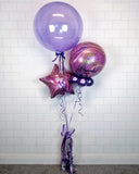 COLLECTION ONLY - Personalised Purple Marble Clear Bouquet