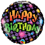 COLLECTION ONLY - 1 You're How Hold ? Happy Birthday Foil Balloon 18" Filled with Helium & Dressed with Ribbon & Weight