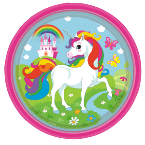 Assiettes En Papier Licorne 23 Cm (8") - Lot Pour Fêtes D'Anniversaire - Marque Amscan - Colorées Et Amusantes - 5