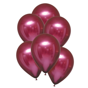 6 Satin Luxe Pomegranate Latex Balloons