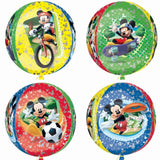COLLECTION ONLY - 1 Disney Mickey Mouse Orbz Balloon Filled with Helium & Dressed with a Balloon Collar, Ribbon & Weight