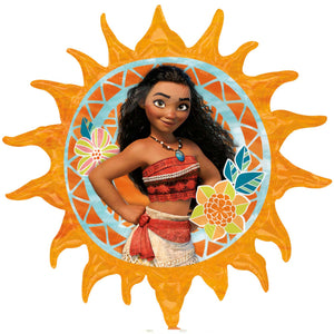 COLLECTION ONLY - Moana Super Shape Foil Balloon 28" Filled with Helium & Dressed with Ribbon & Weight