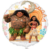 COLLECTION ONLY -  1 Moana Licensed Standard Foil Balloon Filled with Helium & Dressed with Ribbon & Weight