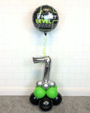 COLLECTION ONLY - GAME CONTROL Black Green & Silver Table Tower - Standard Licensed Foil Balloon