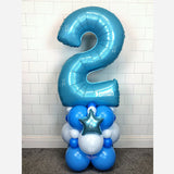 COLLECTION ONLY - RABBIT Blue Number Tower Personalised with a Name