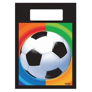 8 Football Plastic Party Bags