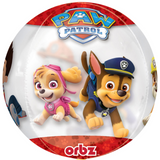 COLLECTION ONLY - 1 Paw Patrol Orbz Balloon Filled with Helium & Dressed with a Balloon Collar, Ribbon & Weight