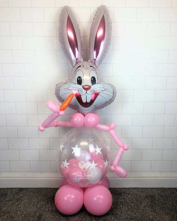 COLLECTION ONLY - 5ft Pink Bunny Gift Balloon
