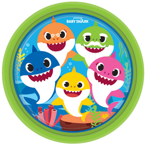 8 Baby Shark Paper Dinner Plates Large 23 cm