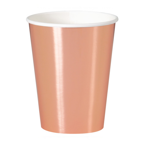 Rose Gold Paper Cup 12 oz