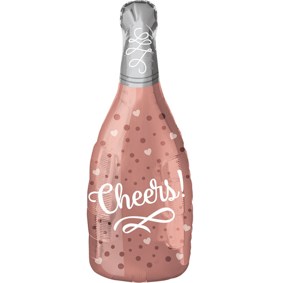 COLLECTION ONLY - 1 Rose Gold Champagne Bubbly Bottle 26