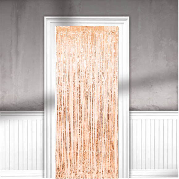1 Rose Gold Door Curtain 91 cm W x 2.4 Meters H