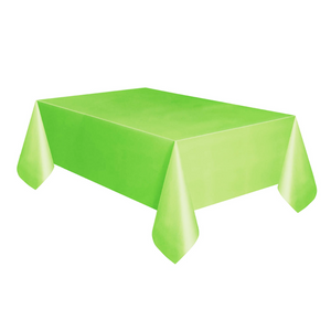Kiwi Green Plastic Oblong Tablecloth 2.37Mtr x 2.74Mtr