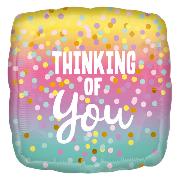 COLLECTION ONLY - 1 Thinking of You Square Foil Balloon 18