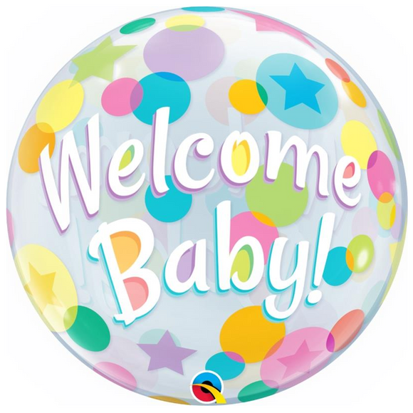 COLLECTION ONLY - 1 Welcome Baby Bubble Balloon 22